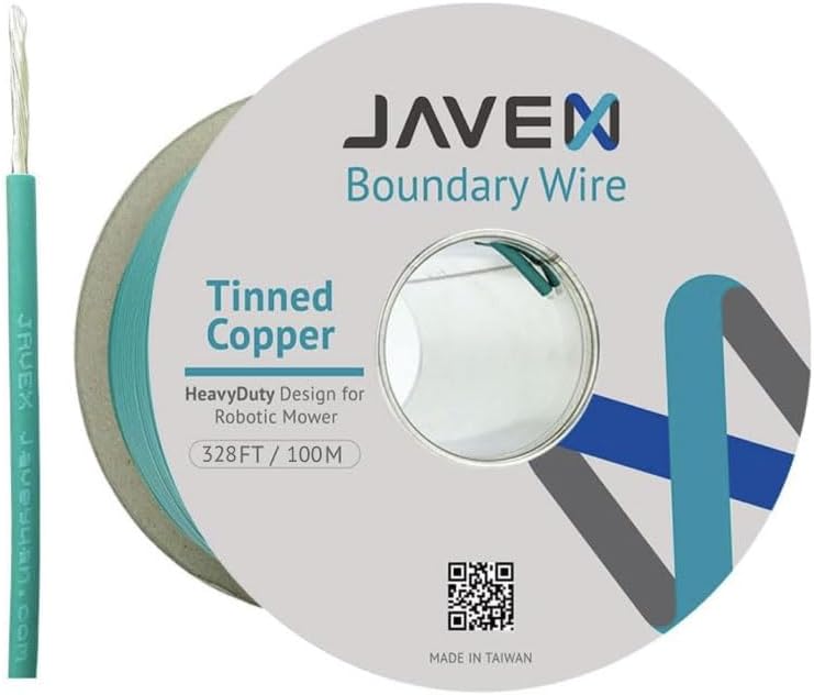 JAVEX Robotic Mower Boundary Wire [SupremeShield Protection]- Tinned Copper, Universal for Gardena, Husqvarvna, Worx & Other Auto-Mower Brands Installation Kit [3.8mm, 24x0.25mm, 3xShield], 328Ft - Image 1